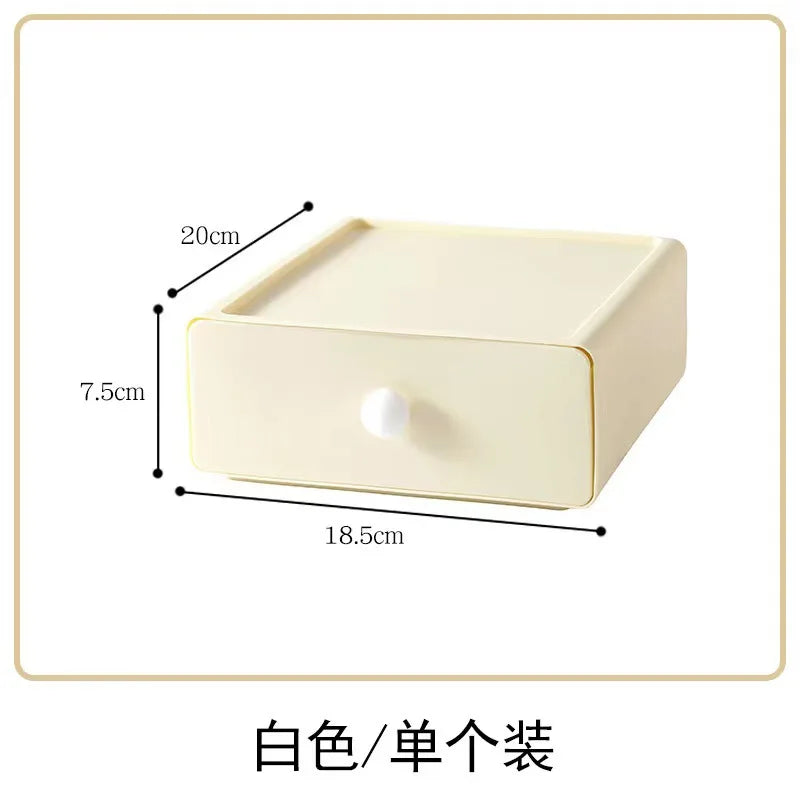 Desktop Storage Box Drawer Storage Box Can Be Superimposed Organizing Box Cosmetics Desk Dormitory Desk Storage Box
